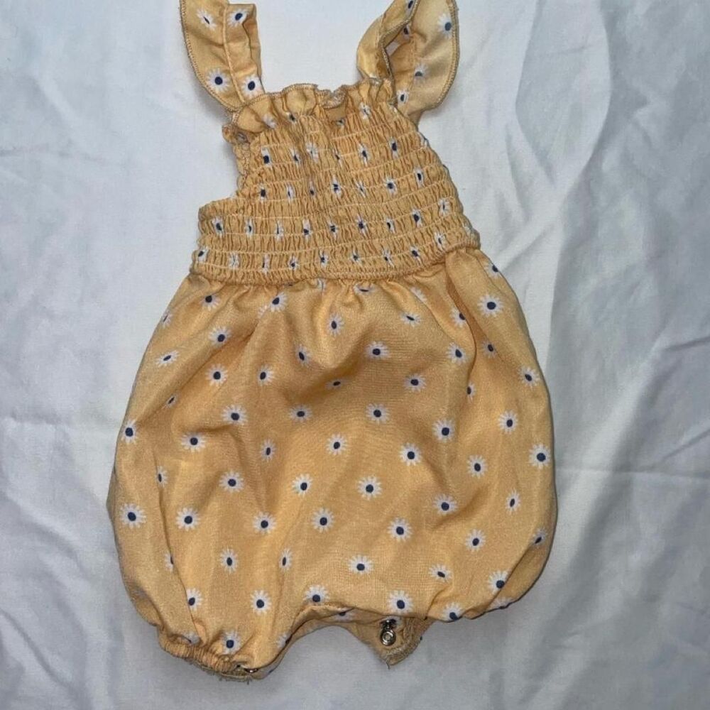Baby girls Yellow Sunflower bubble romper